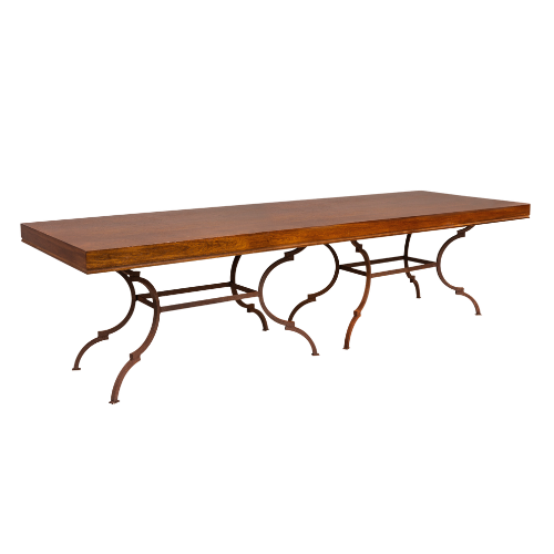 Tampo Retangular Madeira Natural com Base Suva - 3,00 x 1,00 x 0,75h