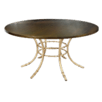 Tampo Tabaco com Base Bambu Dourada