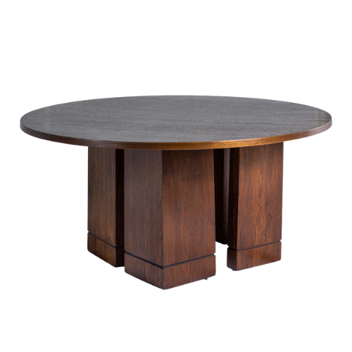 Tampo Tabaco com Base Elle Madeira - 1,60m diâmetro x 0,75