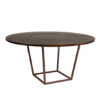 Tampo Tabaco com Base Trapézio Ferro Envelhecido