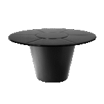 Tampo Vidro Preto Bisotê com Base Cone