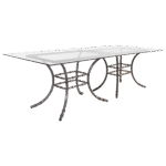 Tampo de Vidro Transparente com Base Bambu Ferro