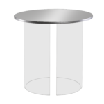 Tampo de Espelho com Base Curva Cristal