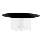 Tampo de Vidro Preto com Base Acrílico Star