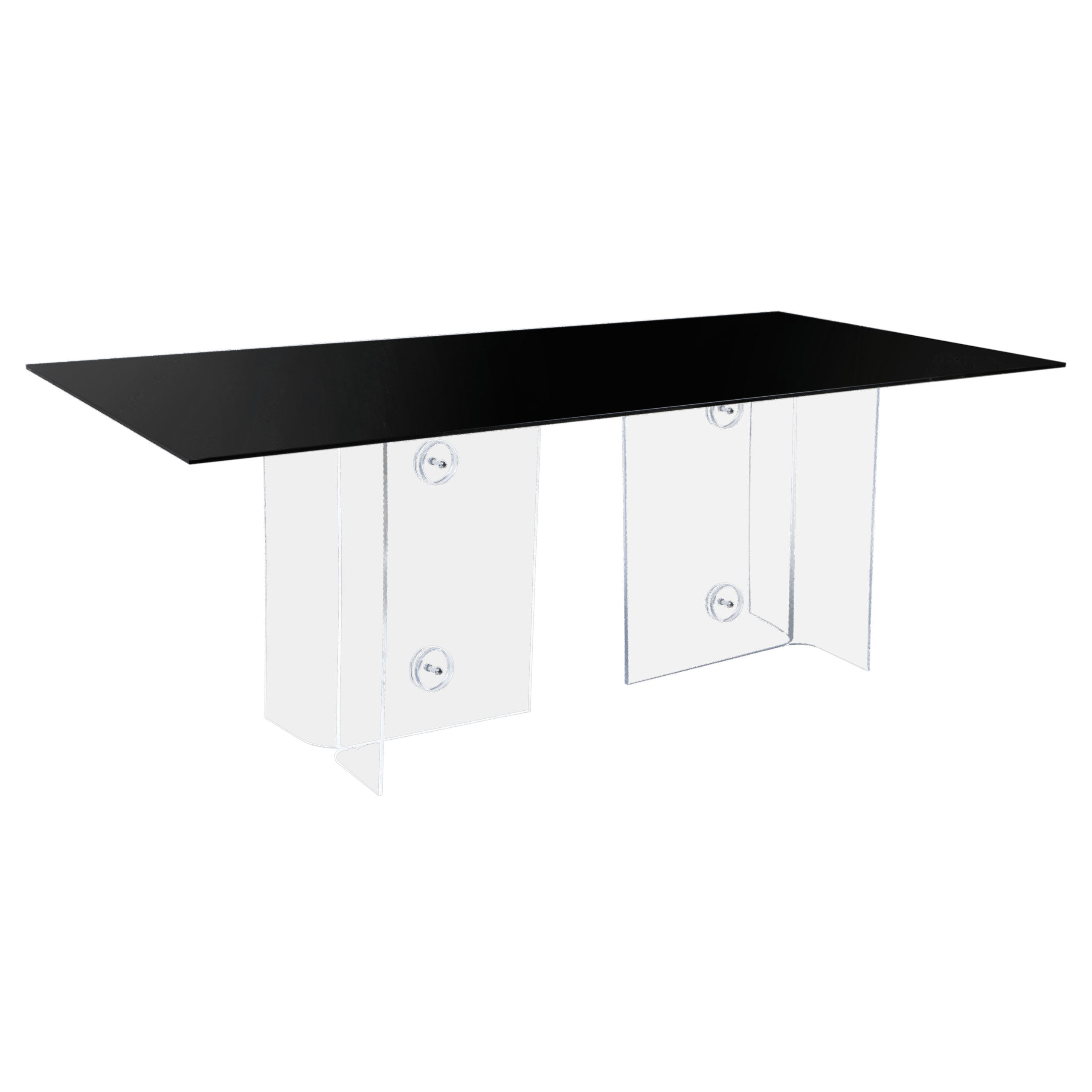 Tampo de Vidro Preto com Base Acrílico Star - 2,00 x 1,00 x 0,75h (1)