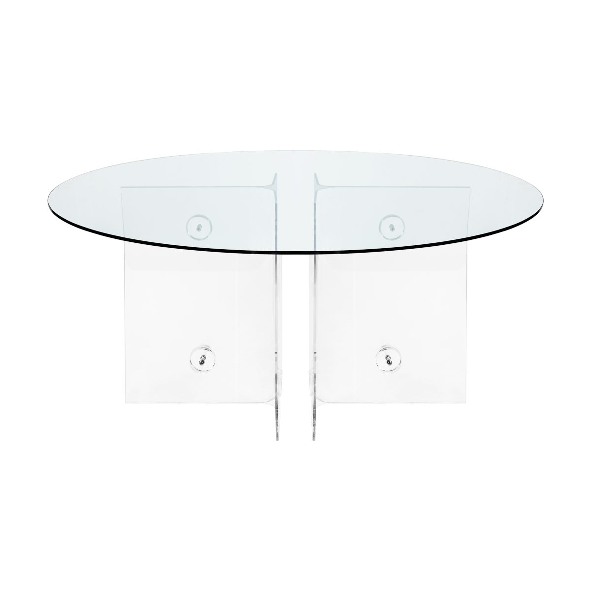 Tampo de Vidro Redondo com Base Star - 1,60d x 0,75h