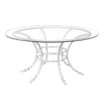 Tampo de Vidro Transparente com Base Bambu Branca