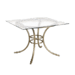 Tampo de Vidro Transparente com Base Bambu Dourada