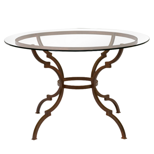 Tampo de Vidro Transparente com Base Suva - 1,20m diâmetro x 0,75h