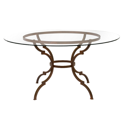 Tampo de Vidro Transparente com Base Suva - 1,60m diâmetro x 0,75h