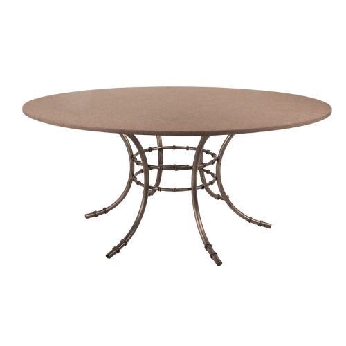 Tampo para Toalha com Base Bambu Ferro Cinza - 1,80m diâmetro x 0,75h