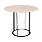 Base Dani com Tampo Mármore Travertino Bege