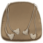 Capa Assento Cetim Dourado(a) Com Pingente Cru (Cadeira Itália)