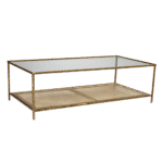 Mesa Ferro Ouro Velho Centro com Palha Inferior Ouro Velho