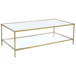 Mesa Ferro Ouro Velho Centro com Vidro