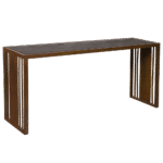 Aparador Sofá Table Ferro Envelhecido (Tampo Madeira)