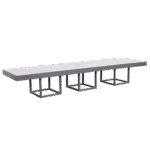 Mesa Centro Tampo Laca com Mármore Mesclado Branco e Base Aresta Mini