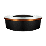 Balcão/Bar Meia Lua para Revestir com Tampo Espelho e Borda de 10cm em Madeira - 3,40m diâmetro