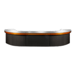 Balcão/Bar para Revestir com Tampo Espelho e Borda de 10cm em Madeira