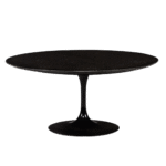 Mesa Saarinen Centro Preta com Tampo Mármore Preto