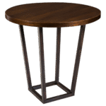 Base Trapézio Ferro Envelhecido com Tampo Madeira Natural