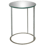 Mesa Ana Eliza Prata com Tampo Espelho