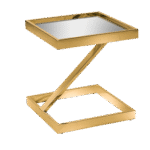 Mesa Chapelle Dourada Lateral com Espelho