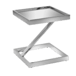 Mesa Chapelle Lateral Prata com Espelho