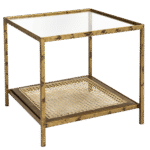 Mesa Ferro Ouro Velho Lateral com Palha Inferior Ouro Velho