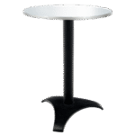 Bistrô Baixo Base Preta com Tampo Espelho Friso Prata