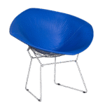 Poltrona Bertoia Diamante com Capa Corino Azul