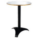 Bistrô Baixo Base Preta com Tampo Espelho Friso Dourado