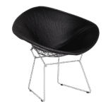 Poltrona Bertoia Diamante com Capa Corino Preto