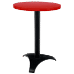 Bistrô Baixo Base Preta com Tampo Laca Vermelha