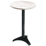 Bistrô Baixo Base Preta com Tampo Pátina