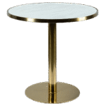 Bistrô Dubai Baixo Ouro com Tampo Mármore Bege