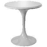 Bistrô Sari Branco com Tampo Vidro Branco