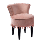 Poltrona Mignon Veludo Inca Salmão com Pingente