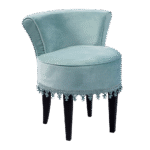 Poltrona Mignon Veludo Inca Verde Água com Pingente