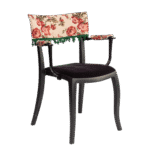 Cadeira Duomo com Braço com Encosto Floral com Pingente Verde