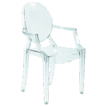 Cadeira Louis Ghost Cristal Com Braço