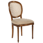 Cadeira Leopoldina com Assento Linho Palha