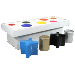 Mesa Balcão Baixa com Tamborete Mini e Tamborete Estrela (08 lugares)