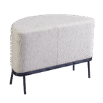 Pufe Seixo Linho Cru (1/2 Lua)