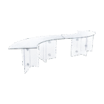 Tampo Vidro Curvo Transparente com Base Acrílico Star - Composição