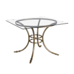 Tampo de Vidro Transparente com Base Bambu Dourada