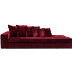 Sofá Cipriani Capa Veludo Especial Bordô
