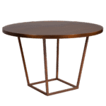 Tampo Tabaco com Base Trapézio Ferro Envelhecido