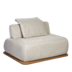 Sofá Loft Veludo Cinza (Módulo Poltrona)