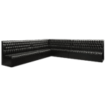 Sofá London Couro Preto "L"